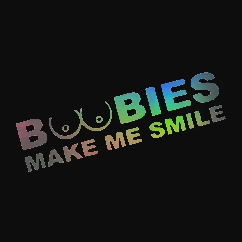 Laptop Accessories Ideas - BOOBIES Make Me Smile Autocollant pour