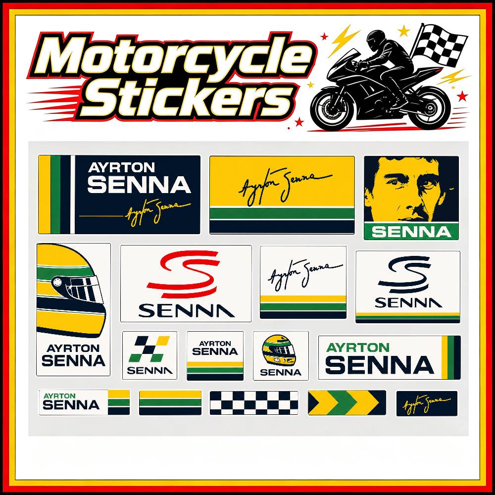 Laptop Accessories Ideas - Autocollants A-Ayrton S-Senna pour carrosserie, pare-chocs,
