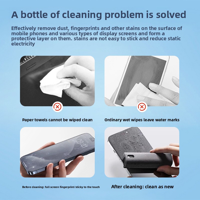 Lingette nettoyante en Spray 2 - Screen Cleaning Kit avis et prix