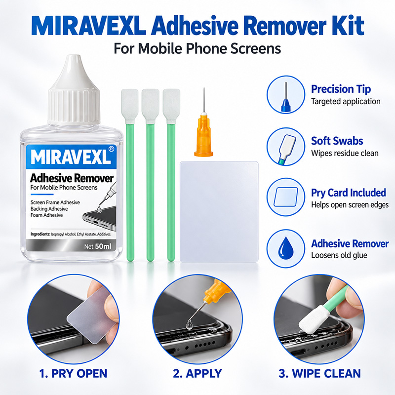 Kit de dissolvant de colle pou - Screen Cleaning Kit avis et prix